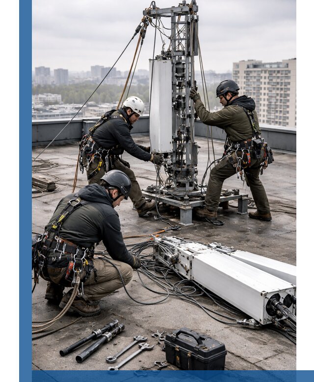 Демонтаж антенн на крыше зданий в Старом Осколе с гарантией