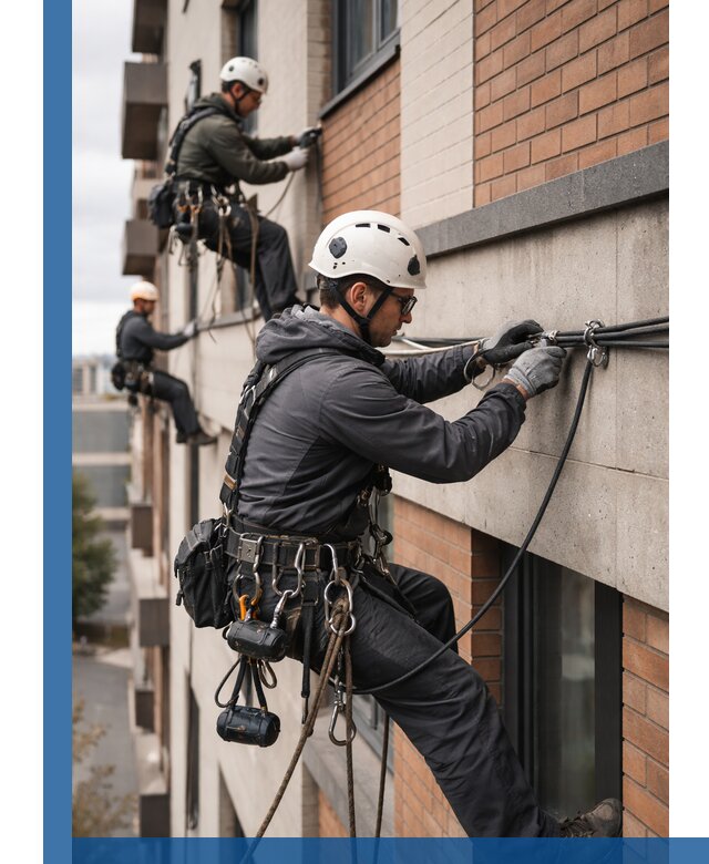 Крепление кабеля на фасаде монтаж и крепеж в Старом Осколе