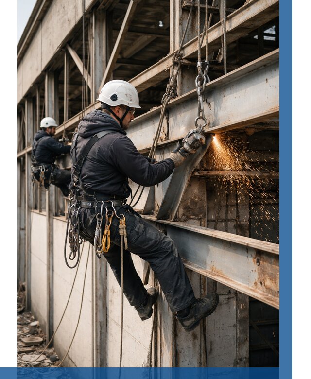 Демонтаж металлоконструкций на высоте в Старом Осколе от 6576р. |ВЫСОТНИК-Срк