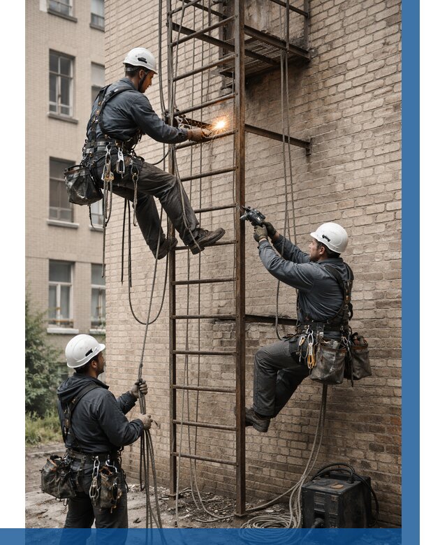 Ремонт пожарной лестницы в Старом Осколе от 7588 р. | ВЫСОТНИК-Срк