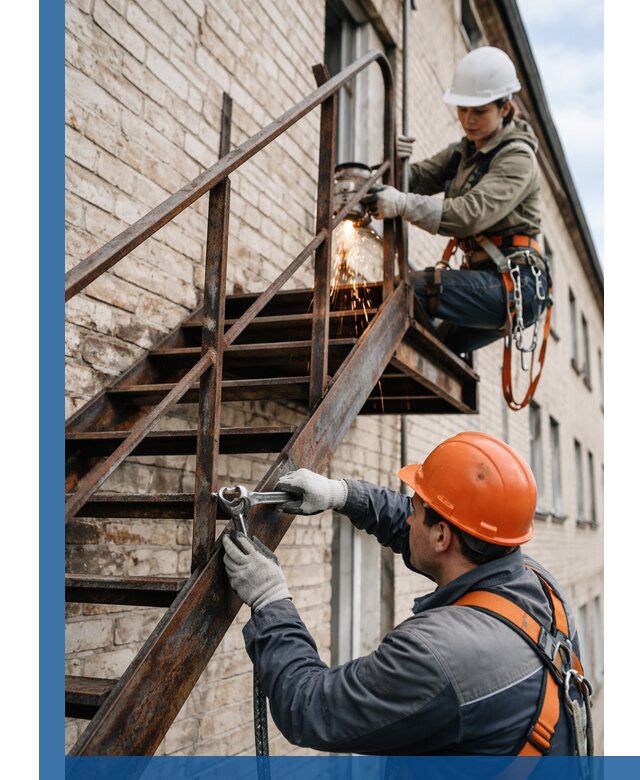 Ремонт и восстановление пожарных лестниц с выездом в Старом Осколе