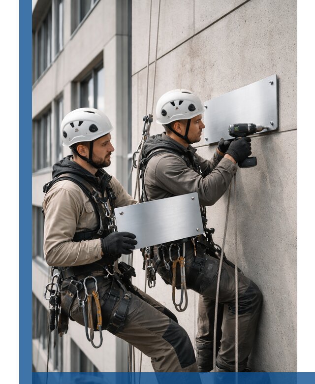 Монтаж табличек и указателей в Старом Осколе для зданий и сооружений