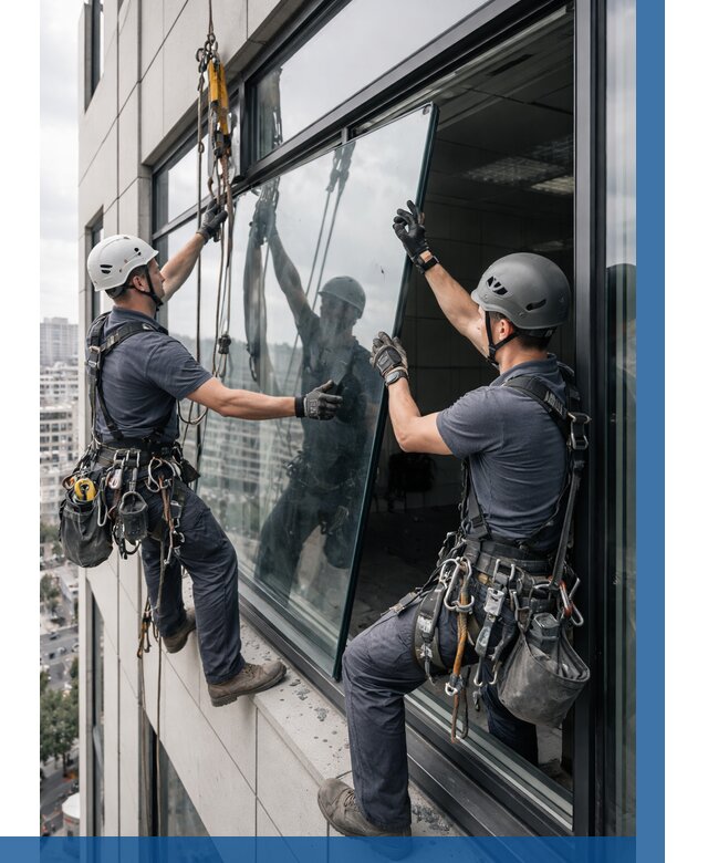 Замена стеклопакетов на высоте в Старом Осколе от 5564 р. | ВЫСОТНИК-Срк