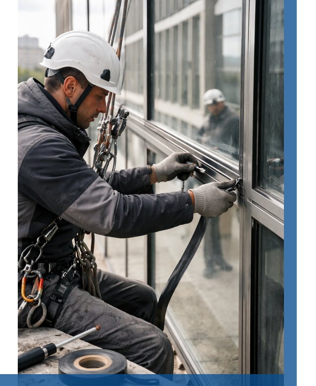 Ремонт витражных конструкций в Старом Осколе от 3541 р. | ВЫСОТНИК-Срк