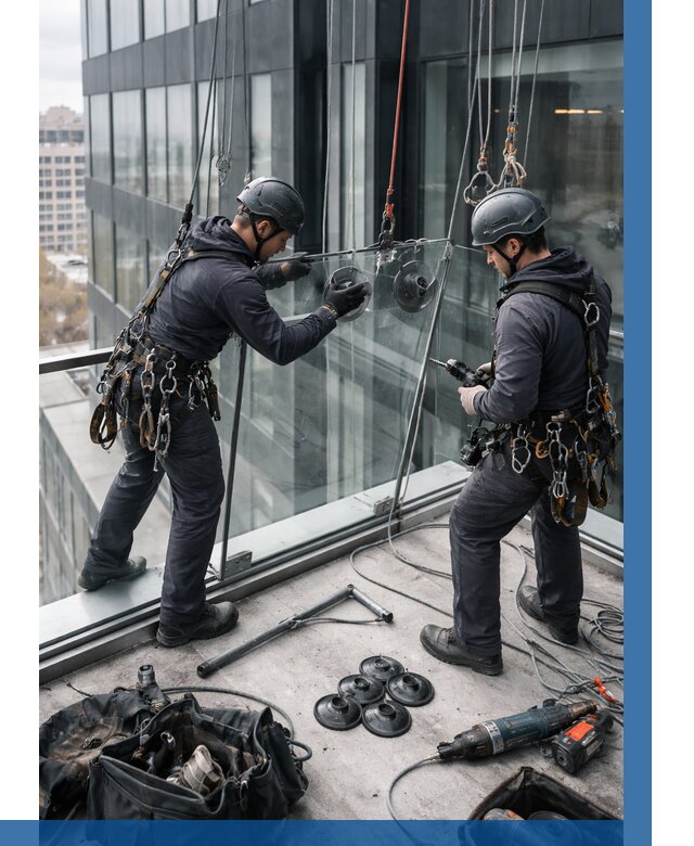 Монтаж стеклянных ограждений в Старом Осколе от 2529 р. | ВЫСОТНИК-Срк