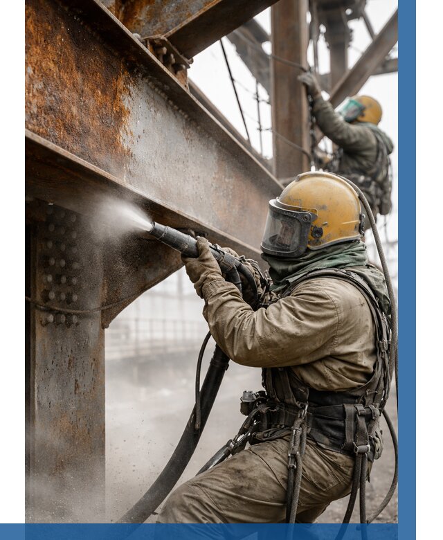 Пескоструйная очистка металлоконструкций в Старом Осколе по 607 р. ВЫСОТНИК-Срк