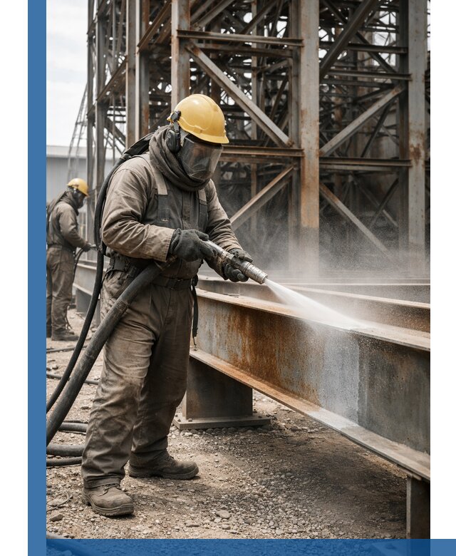 Пескоструйная очистка металлоконструкций в Старом Осколе промышленная