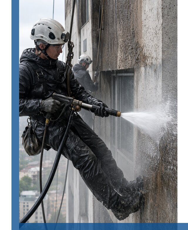 Гидроструйная очистка фасадов и конструкций в Старом Осколе