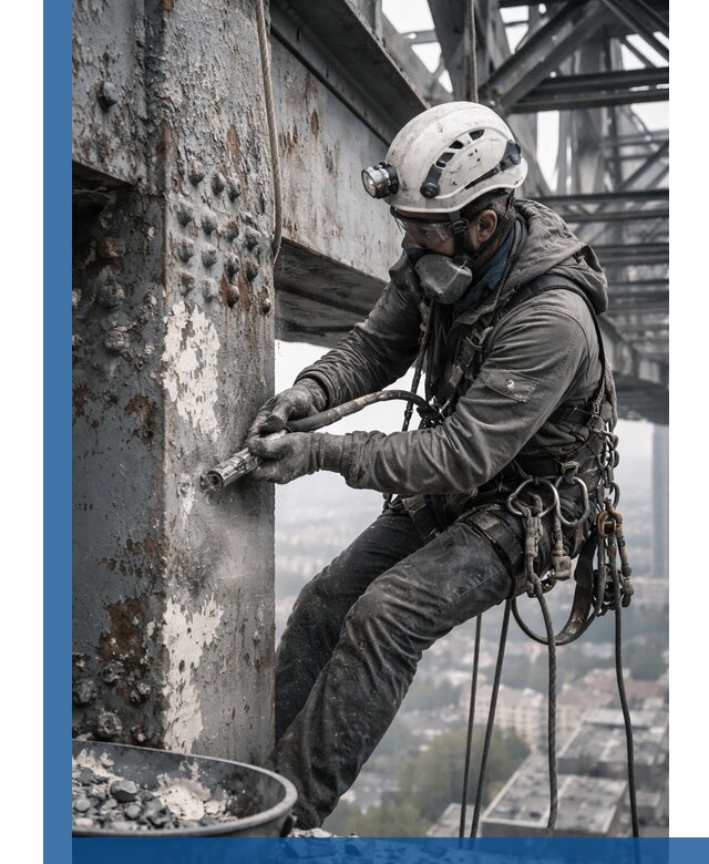 Удаление старой краски с металлических конструкций в Старом Осколе