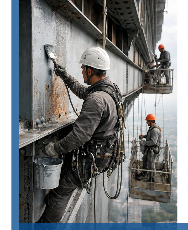 Покраска металлоконструкций на высоте в Старом Осколе профессионально