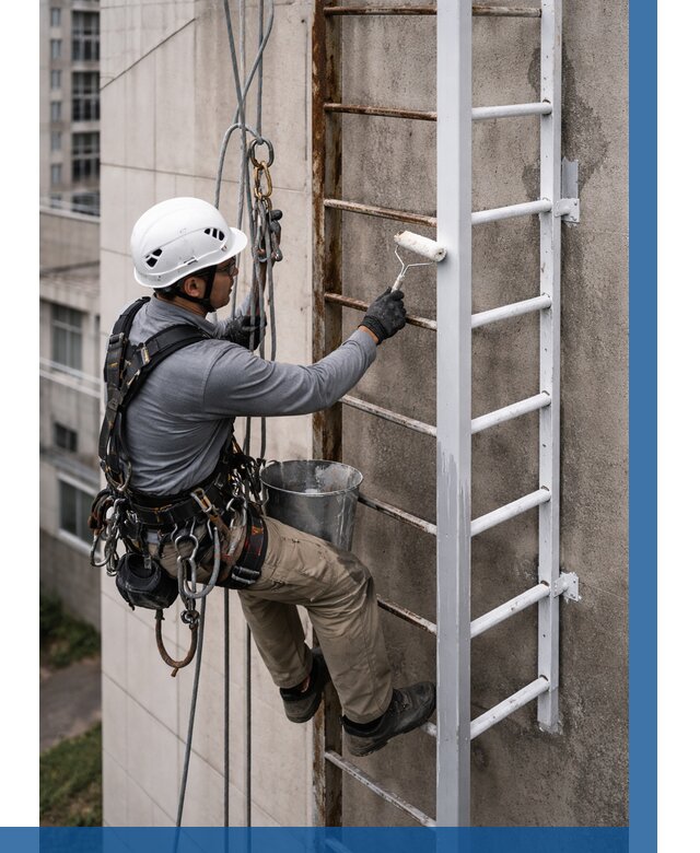 Покраска пожарных лестниц в Старом Осколе от 4553 р. | ВЫСОТНИК-Срк