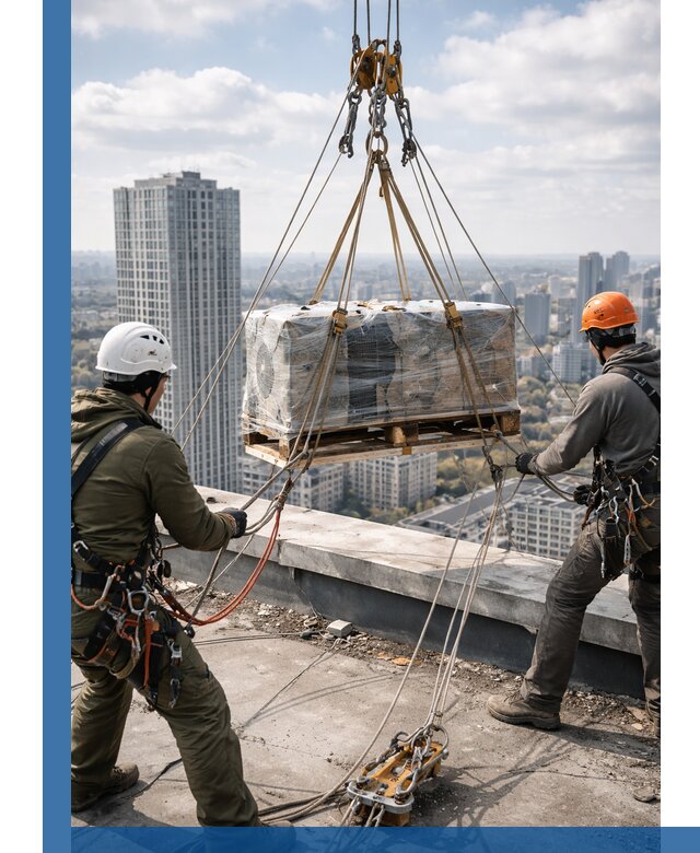 Подъем и монтаж крупногабаритных грузов на крышу в Старом Осколе