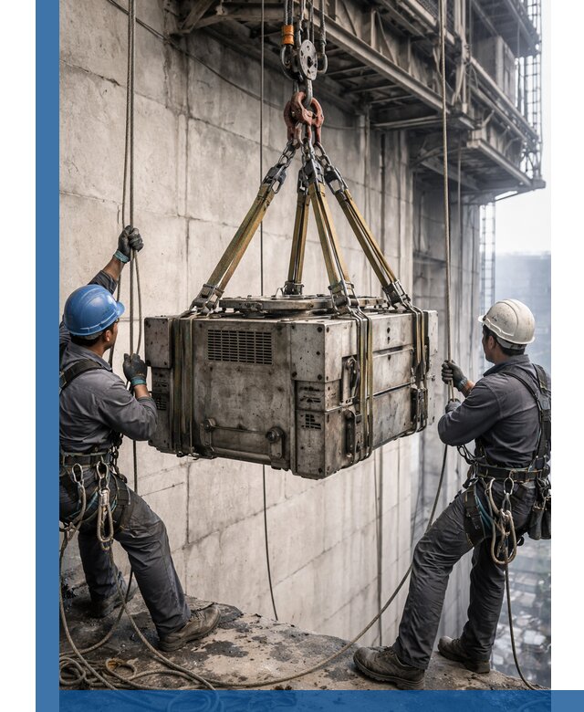 Такелажные работы на высоте, подъем и монтаж грузов в Старом Осколе