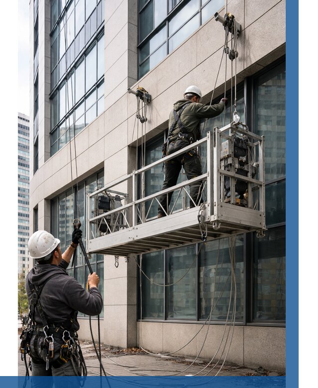 Монтаж и подъем фасадной люльки в Старом Осколе от 12140 р. | ВЫСОТНИК-Срк