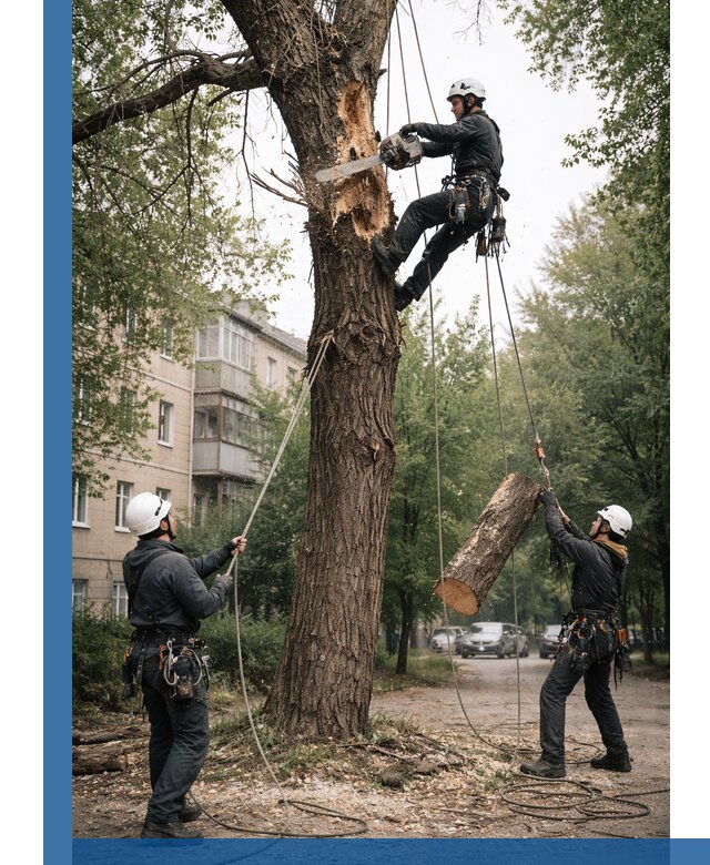 Срочное удаление аварийных деревьев в Старом Осколе с гарантией безопасности