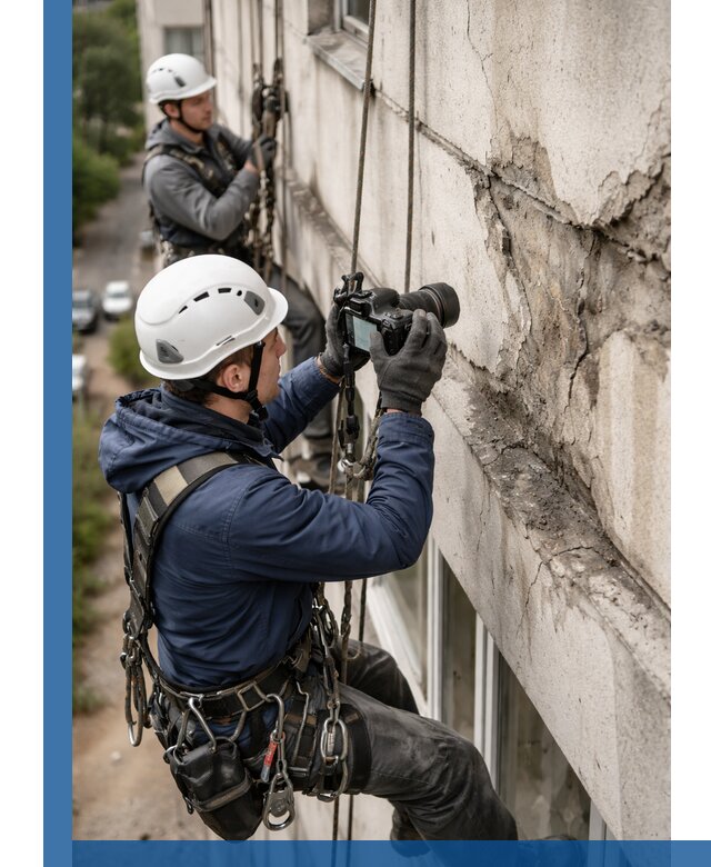 Фотофиксация дефектов фасада с высотной съемкой в Старом Осколе