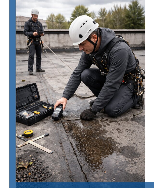 Обследование кровли на протечки и выявление дефектов в Старом Осколе