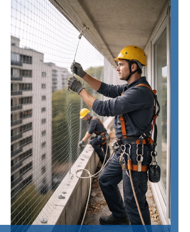 Монтаж сетки от птиц в Старом Осколе от 4553 р. | ВЫСОТНИК-Срк