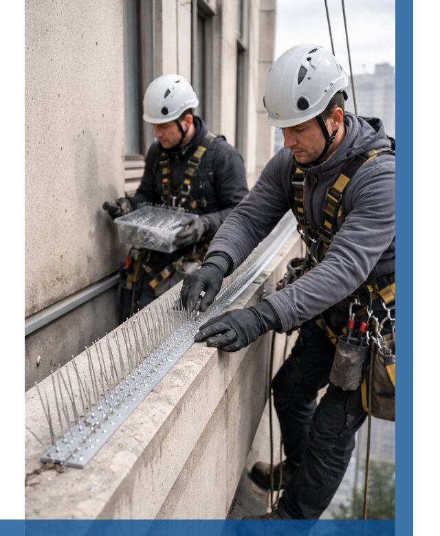 Установка шипов от птиц в Старом Осколе от 860 р. | ВЫСОТНИК-Срк